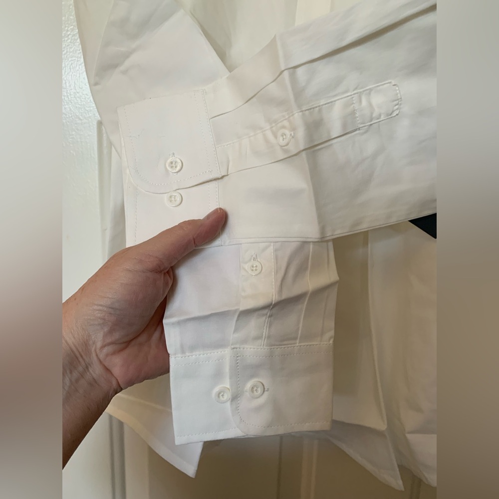 Men’s (BUNDLE OF TWO) White Dress Shirts NWT 🌴 - Picture 7 of 11